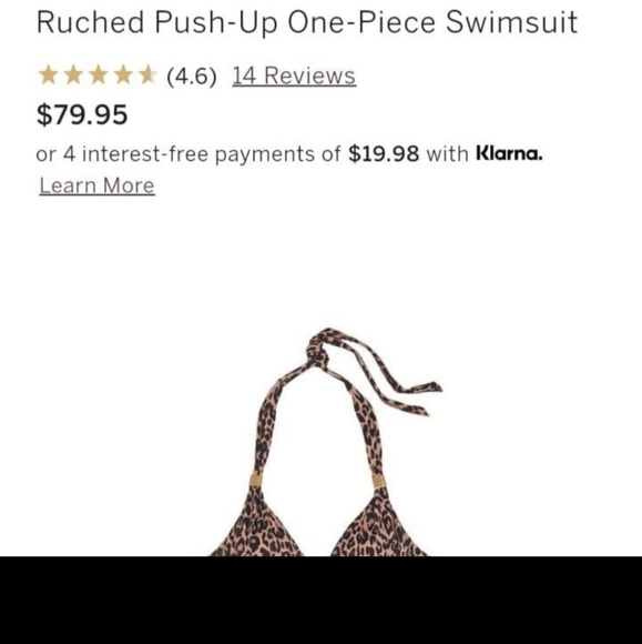 Victorias Secret swimsuit leopard ruched halter - Picture 2 of 7